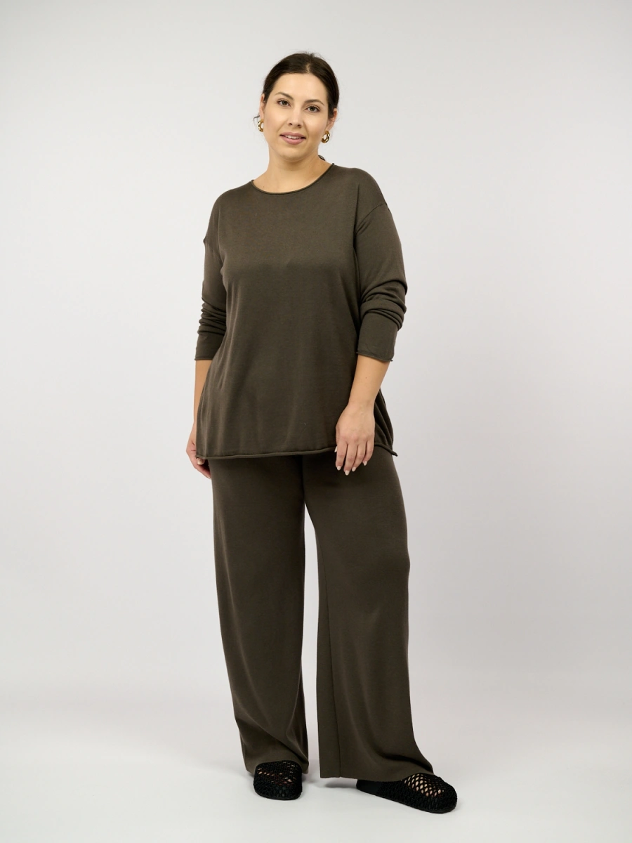 Трикотажный костюм с брюками палаццо, размеры 48-56 фото 69