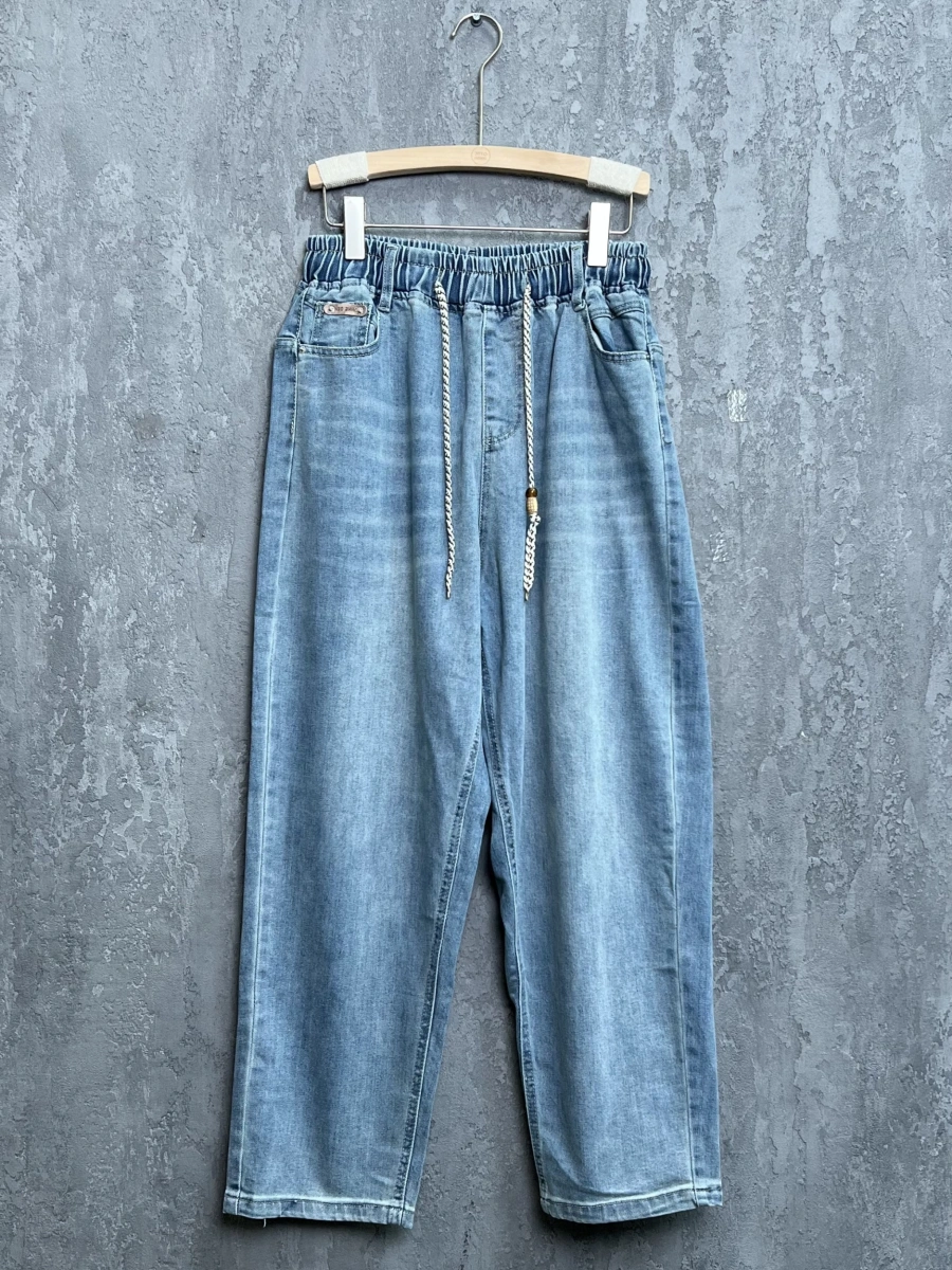 Джинсы 7/8 Размер 50-58, арт.2503 (джинса, 4XL (52-54)) Уценка фото 1