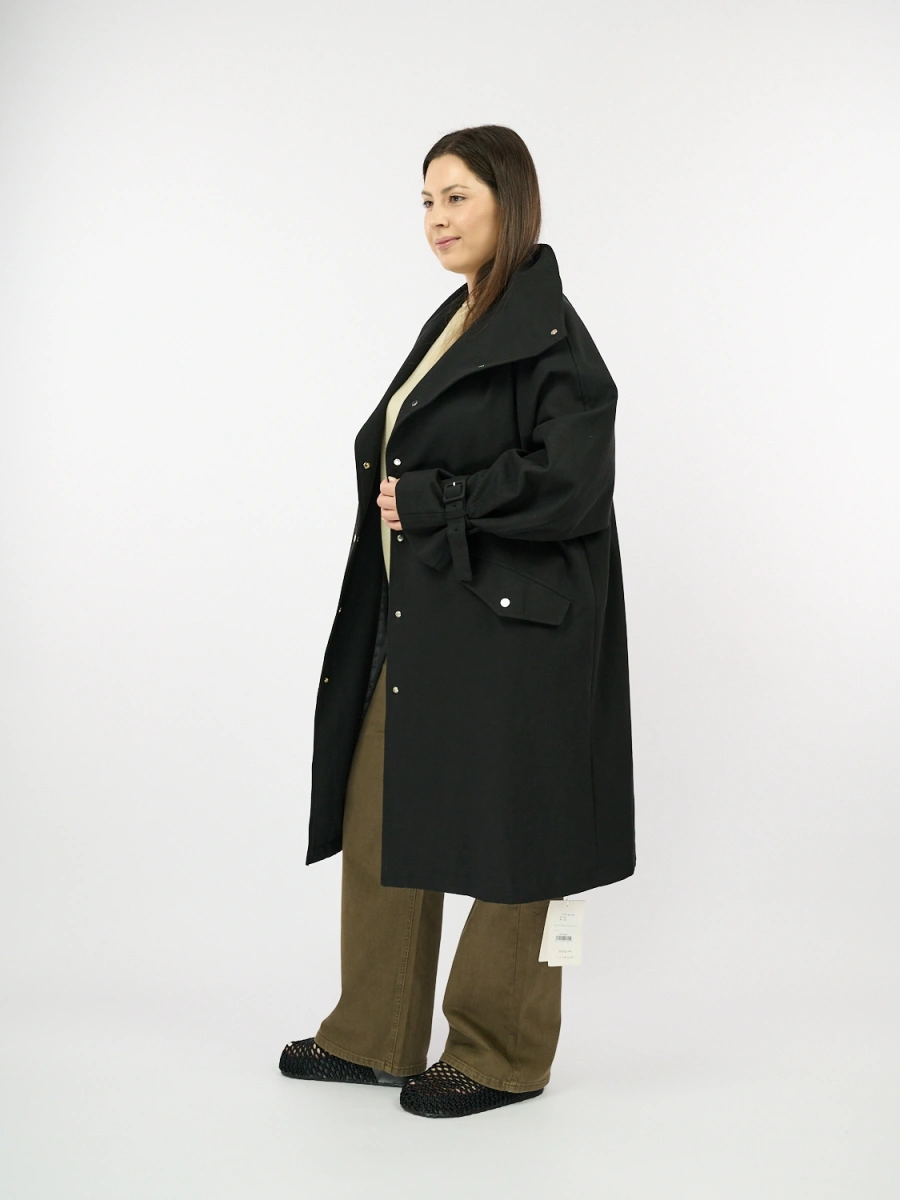 Хлопковый плащ с лиоцеллом на кнопках, размеры 50-56 фото 5