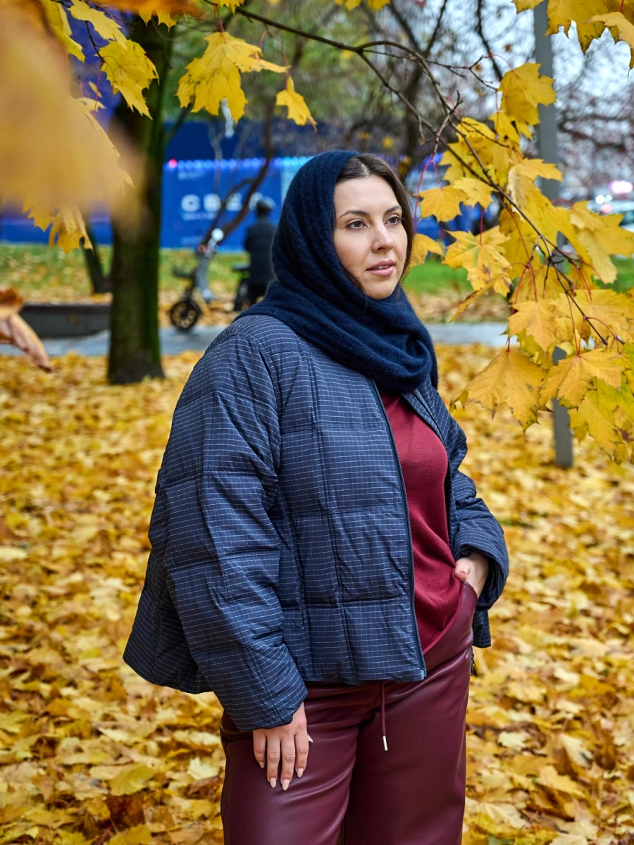Стёганая пуховая куртка без воротника, размеры 50–62 фото 141