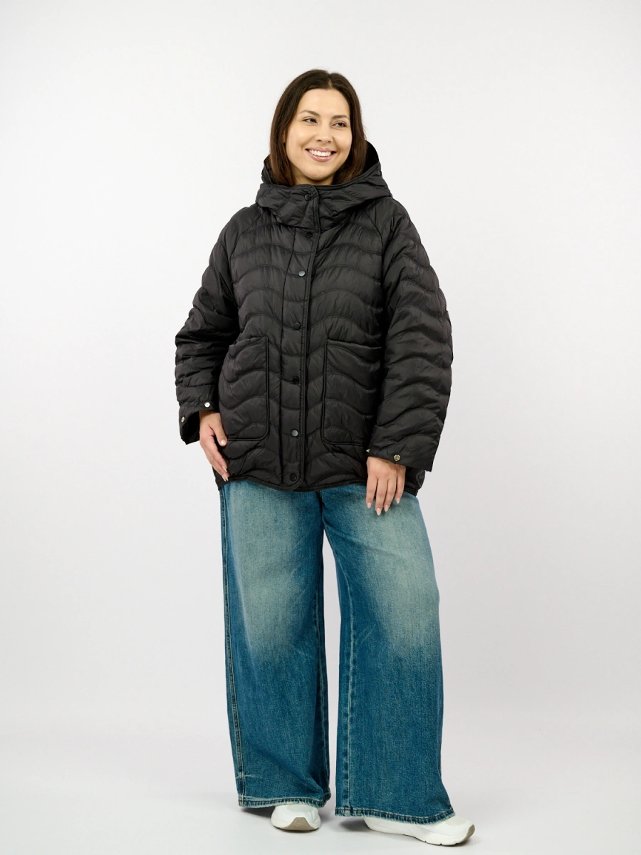Стёганая пуховая куртка с капюшоном, размеры 50-56 фото 47