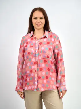 Рубашка с принтом ЭттоПлюс 33411 Размер 46-54