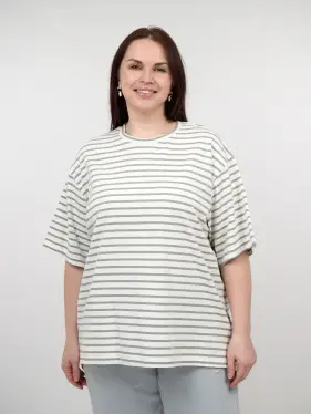 Футболка в полоску ЭттоПлюс 034 Размер 50-58