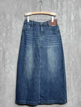 Юбка джинсовая 37305 Размеры 46-56