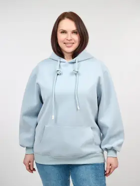 Худи 9819 Размер 50-58 (голубой) Уценка