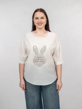 Футболка "Зайчик" 6928 Размер 50-56