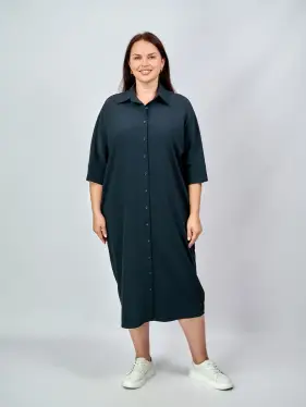 Платье рубашка ЭттоПлюс 33585 размер 52- 58