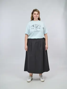 Юбка джинсовая 36208 Размеры 50-58