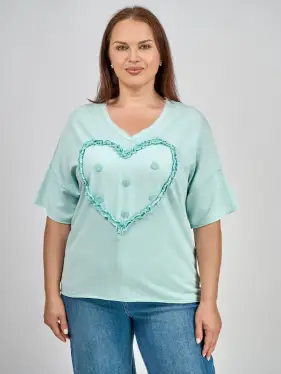 Футболка Сердце 6001 Италия Размер 50-58