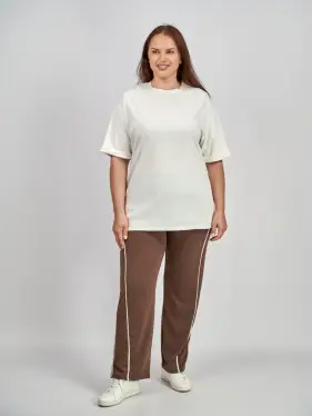 Брюки с лампасами 82677 Батал ЭТТО ПЛЮС