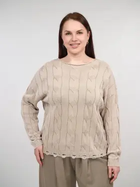 Джемпер Италия с круглым горлом 3388 Размер 50-58