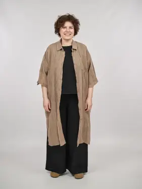 Рубашка-кардиган рукав 3/4 24093 Размер 50-58