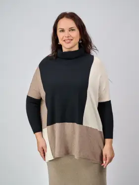 Джемпер три цвета ЭттоПлюс 937 Размер 50-58