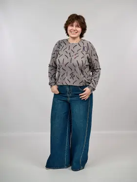 Джинсы палаццо 38785 Размеры 50-54