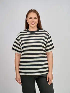Футболка в полоску 25999 Размер 50-58