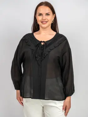 Блуза с оборками 7703 Размер 50-58
