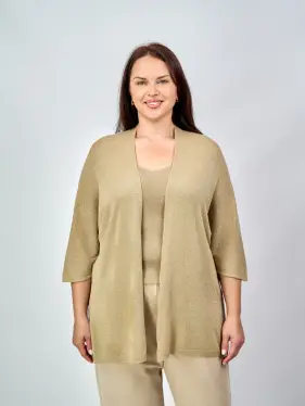 Двойка кардиган и топ Италия 8935 Размер 50-58