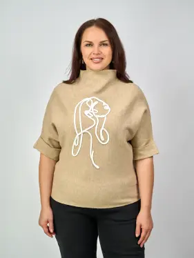 Джемпер "Девушка" 0921 Размер 46-54