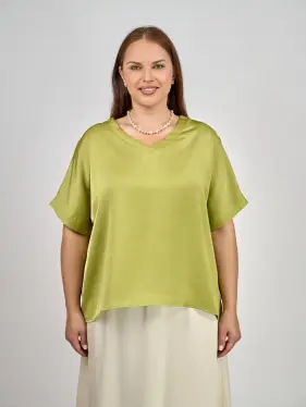 Блуза с v-вырезом ЭттоПлюс 1003 Размеры 50-58