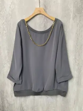 Блуза с цепью 4993 Размер 44