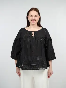 Блуза Шитье 8801 Размер 50-58