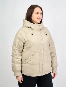 Пуховая куртка 2553 (беж) Уценка