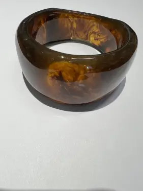 Браслет широкий янтарь 2325