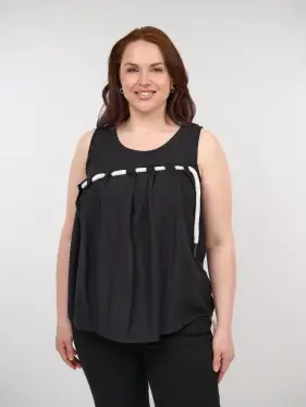 Блуза летняя 01175 Размер 46-48 (черный)