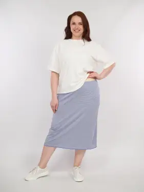 Юбка в полоску ЭттоПлюс 25416 Размер 54-58