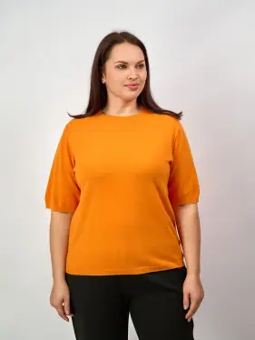 Джемпер 20242 Размер 50-58 (оранж) Уценка