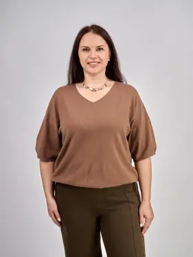 Джемпер 20241 Размер 50-58 (св. шоколад) Уценка