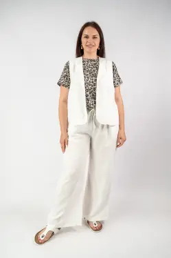 Жилет лен на подкладке 24625 Размер 50-58