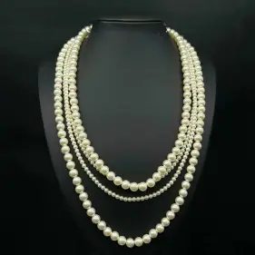 Колье жемчужное многоярусное Б0089