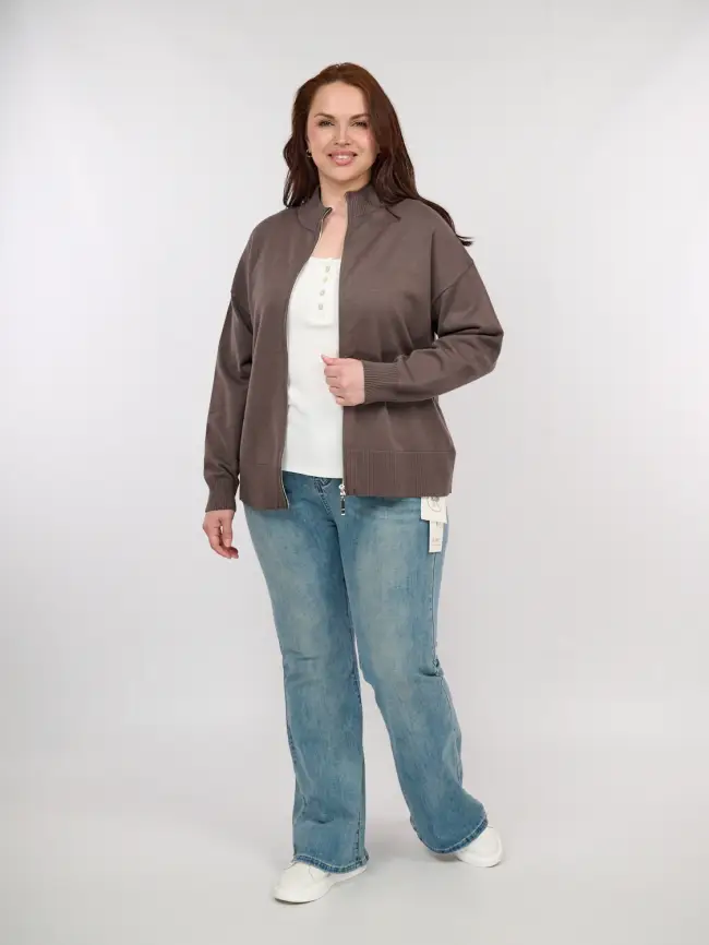 Кофта на молнии 25411 ЭттоПлюс Размер 50-58 фото 2