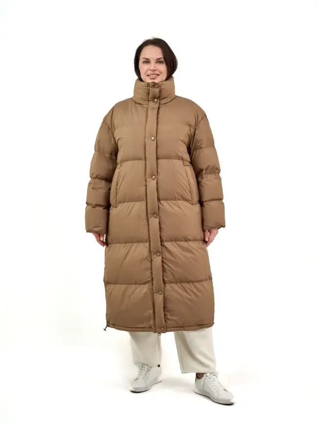 Пуховое пальто 9066 Размер 54-58 фото 36