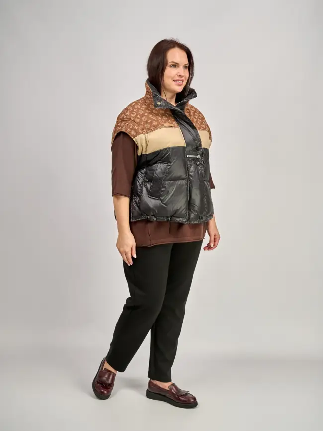 Жилет на двух молниях 1219 Размер 48-58 фото 7