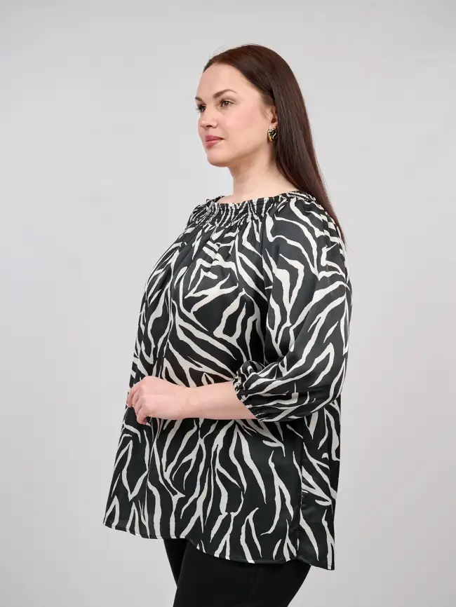 Блуза ЭттоПлюс 34187 Размер 52-58 фото 5