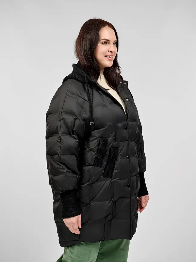 Пуховое пальто 6562 Размер 48-56 фото 24