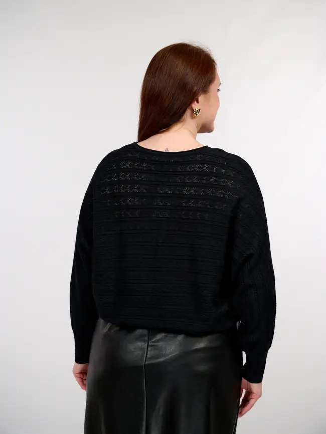 Джемпер "Ажурная вязка"ЭттоПлюс 6767 Размер 54-60 фото 36