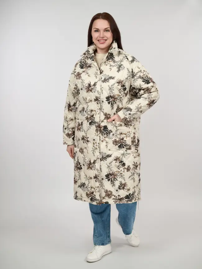 Пуховое пальто 51010 Размер 48-56 фото 1