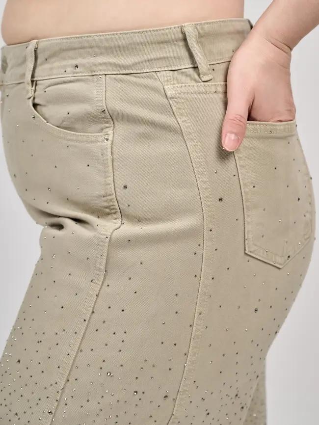 Джинсы в стразах 6788 Размеры 52-58 фото 40