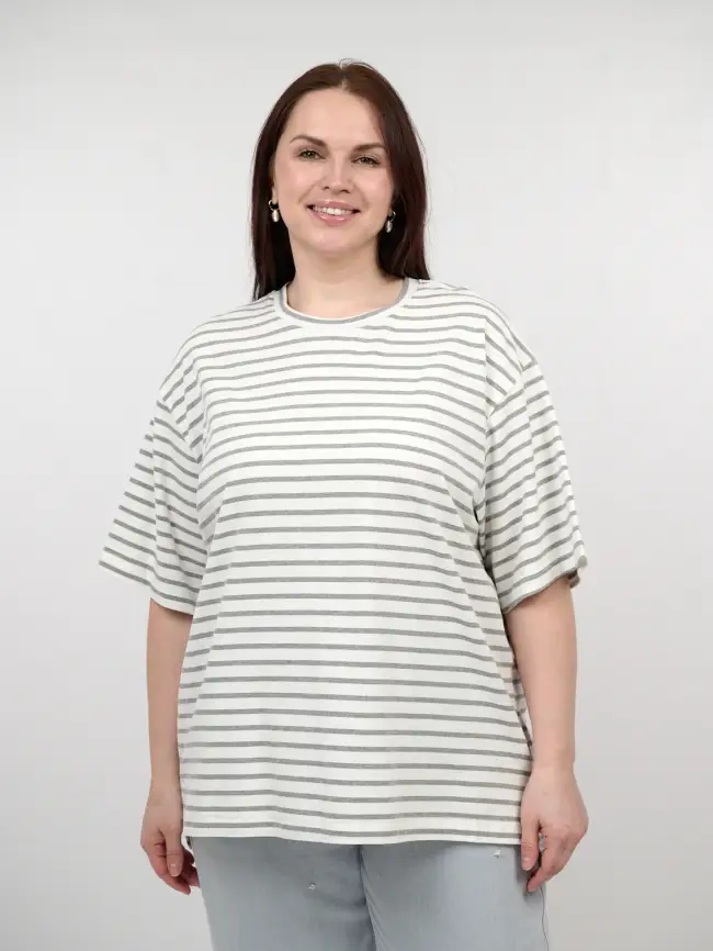 Футболка в полоску ЭттоПлюс 034 Размер 50-58 фото 1