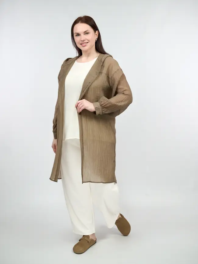 Пыльник рубашка удлиненный 9087 Размер 50-58 фото 66