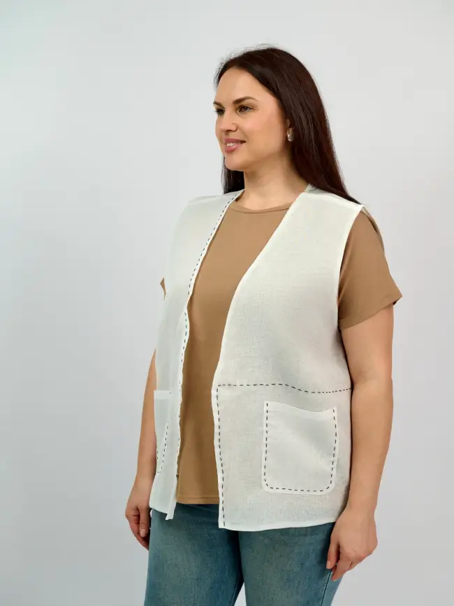 Жилет "Сетка" 9251 Размер 50-58 фото 3