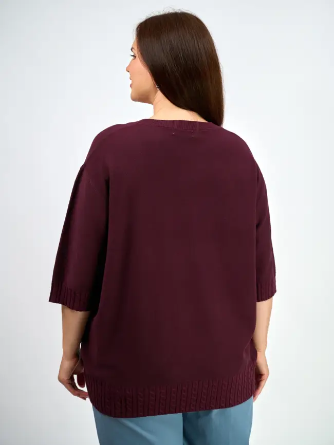 Джемпер облегченный ЭттоПлюс 25414-1 Размер 54-60 фото 8