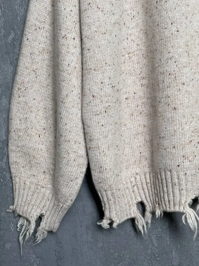 Джемпер рваный оверсайз 58196 Размер 48-58 фото 35