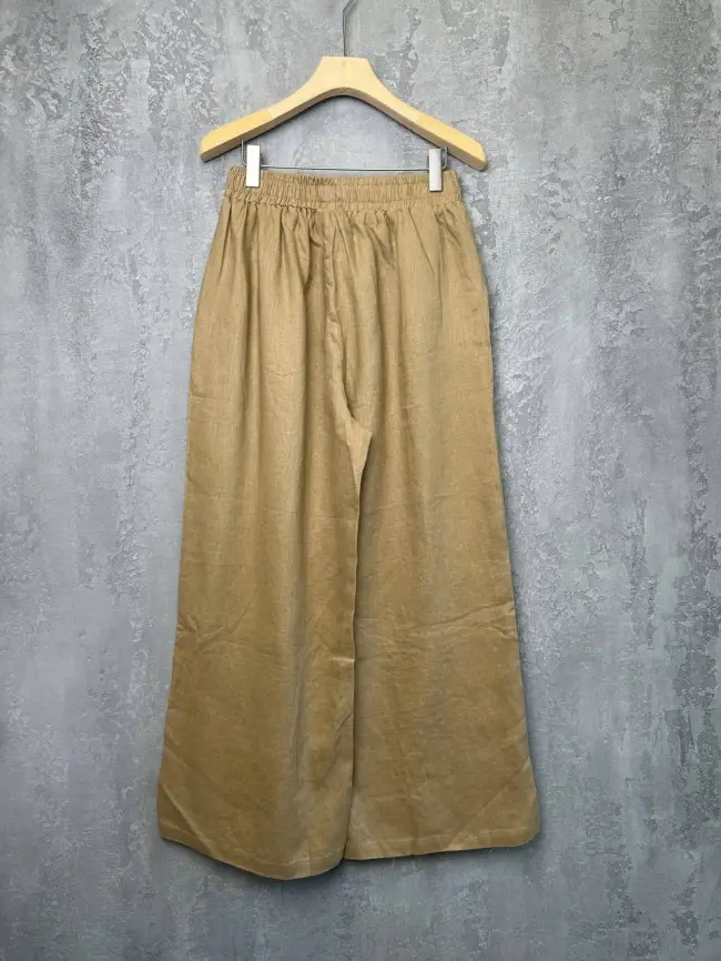 Брюки палаццо лен 24071 фото 12