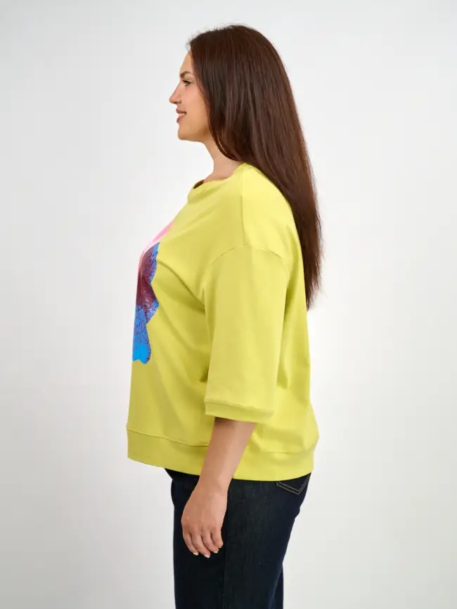 Лонгслив Цветы 25001 ЭттоПлюс Размер 50-58 фото 38