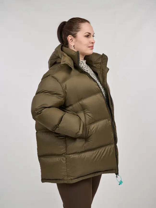 Пуховик зимний 9906 удлиненный Размер 50-60 фото 17
