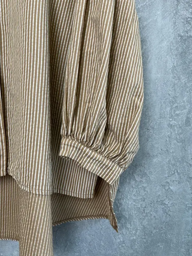 Рубашка фонарик Италия 3160 полоска Размер 52-58 фото 15